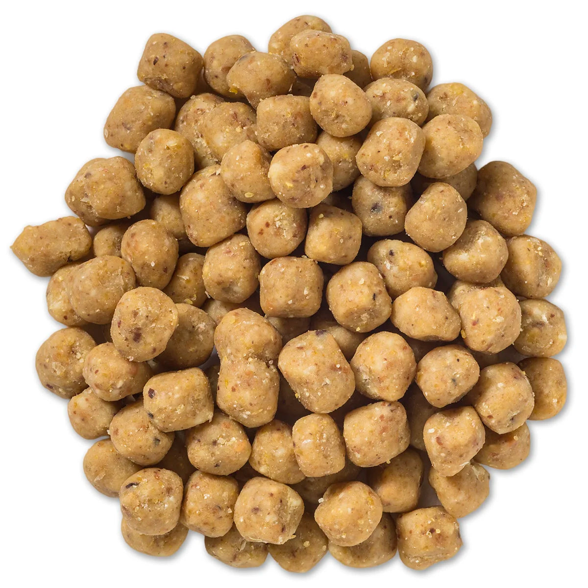 Peanut Suet Nuggets, Set of 3: A pile of small, tan, pea-sized pellets, perfect for bird feeders, offering energy-rich nutrition with premium, no-waste ingredients.