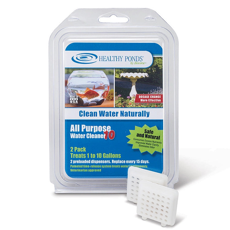 Healthy Ponds all-purpose water cleaner packaging with a white background