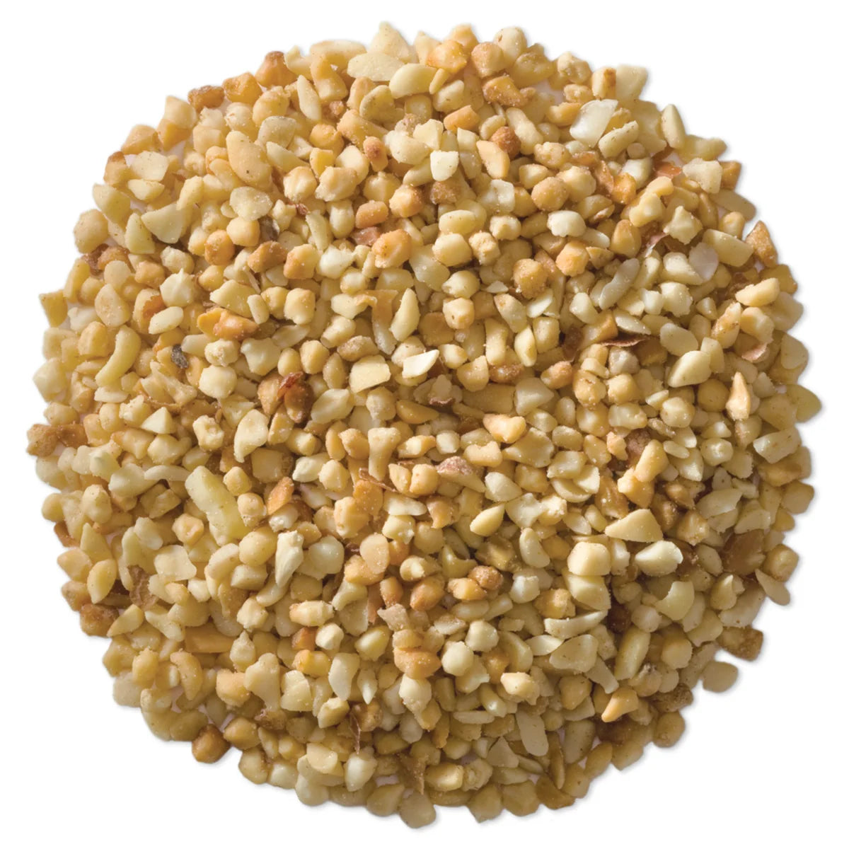 Brown's Peanut Chips Wild Bird Seed, 3-lb bag, showcasing close-up of nutritious, hulled peanut bits, ideal for attracting woodpeckers and other birds to your feeder.