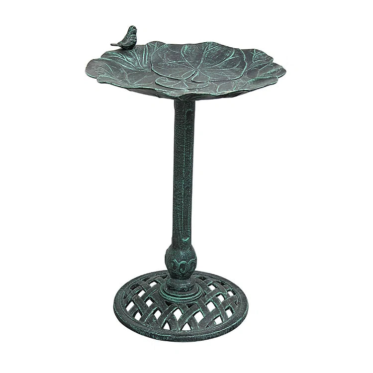 Lily Pad Birdbath, Verdigris