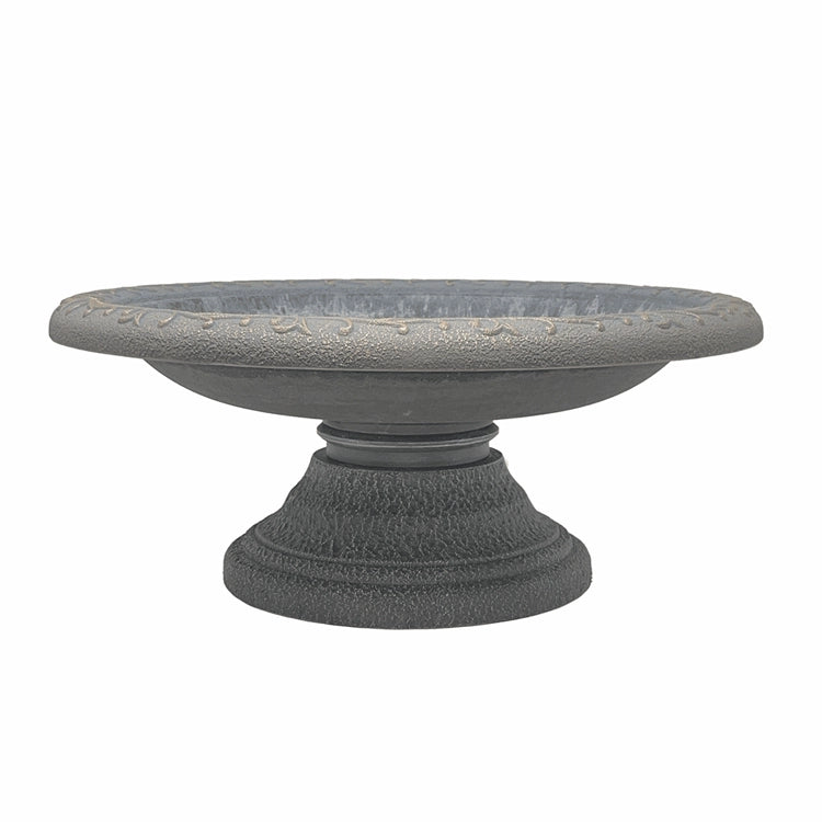 7.5″ Dove Gray Fiber Clay Birdbath
on a white background