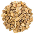 Duncraft Bluebird Nut Feast Wild Bird Food in a close-up, showcasing a mix of shelled peanuts, sunflower hearts, cracked corn, and walnut bits in nugget form.