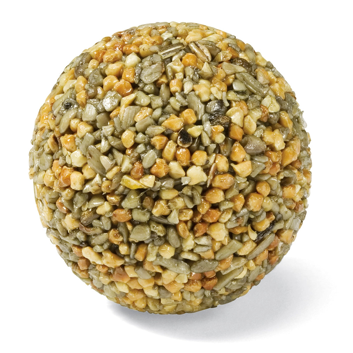 Duncraft Woodpecker Wild Bird Seed Balls: Spherical birdseed mix with sunflower kernels and peanut bits, designed to attract woodpeckers and nut-eating birds. Set available in 12 or 24.