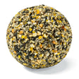 Duncraft Super No-Waste Wild Bird Seed Balls, featuring a compact, colorful mixture of grains, designed for easy use in feeders, promoting mess-free bird feeding.