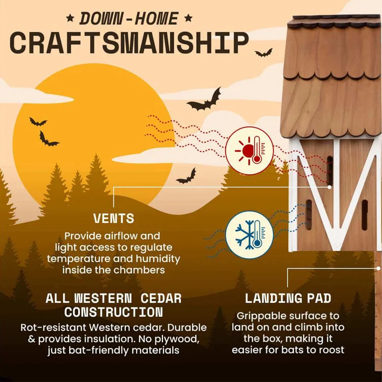 Big Bat Barn 3 Chamber Premium Cedar, Brown