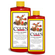 Cole's Flaming Squirrel Seed Sauce bottle, designed to mix with bird seed, featuring natural Habanero chili peppers to repel squirrels effectively.