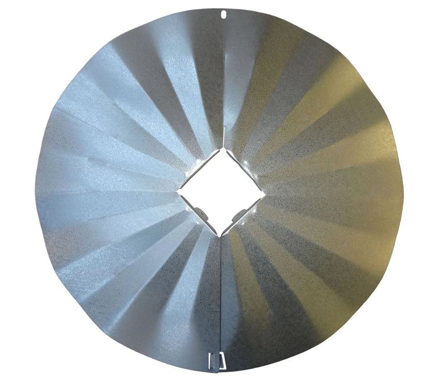 Economical 4 x 4" Disk Squirrel Baffle, Galvanized Finish