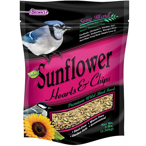 Brown's Sunflower Hearts & Chips Wild Bird Seed, 5-lb bag
