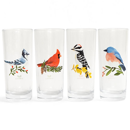 Wild Birds Tall Juice Glass Set