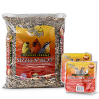 Wild Delight Sizzle N' Heat Wild Bird Seed, 5-lb bag & Suet Cakes