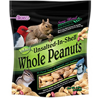 Brown's Natural Unsalted Whole Peanuts Wild Bird Food, 2-lb bag