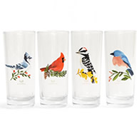 Wild Birds Tall Juice Glass Set