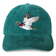 Bird Collective Wood Duck Corduroy Hat, Teal