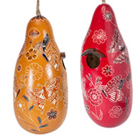 Butterfly Gourd Birdhouse, Choose from 2 Colors