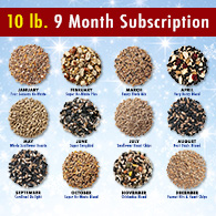 Seed-by-the-Month© 10-lb Wild Bird Seed Gift Subscription 9 Month