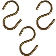 Small S Hook, Set of 3