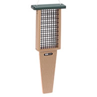 Recycled Double Cake Pileated Suet Feeder, Green Roof