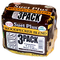 Woodpecker Blend Suet Plus Cakes, 3 Pack