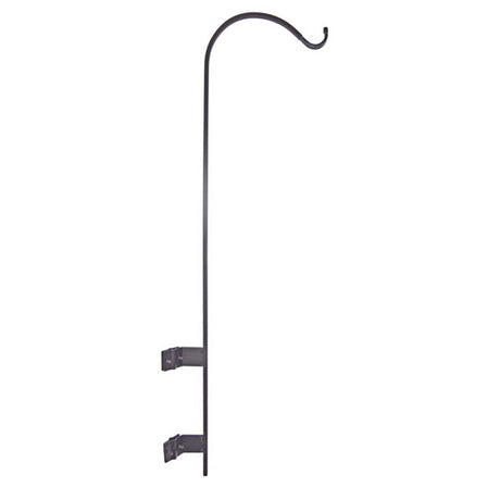 Iron Rail Baluster Mount Hanger with dual black handles, adjustable clamp for 7/16 to 3/4 inch balusters, 36 inches tall, holds up to 30 lbs.