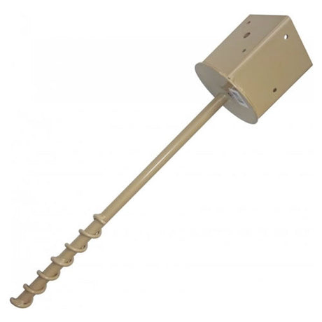 4 x 4 Twister Ground Socket: A metal tool with a long handle and square socket for securely installing 4 x 4 posts into the ground.