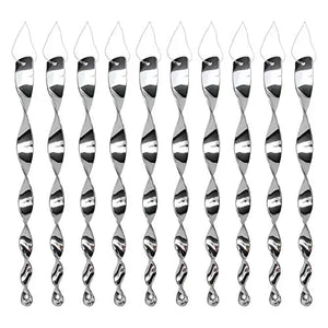 Bird Repellent Device Reflective Bird Diverters Hanging Spiral, 10 Pack