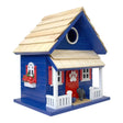 Bow Wow Birdhouse: A compact birdhouse resembling a miniature doghouse, features a small entrance hole, ventilation, drainage, and keyhole for hanging. Ideal for small birds.