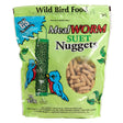 Mealworm Suet Nuggets, Set of 3 bags, featuring resealable packaging for easy storage, ideal for attracting birds with no-waste ingredients like peanuts and mealworms.