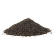 Nyjer® Wild Bird Seed, 20-lb bag, shown as a pile of fine seeds, ideal for attracting finches and other songbirds.