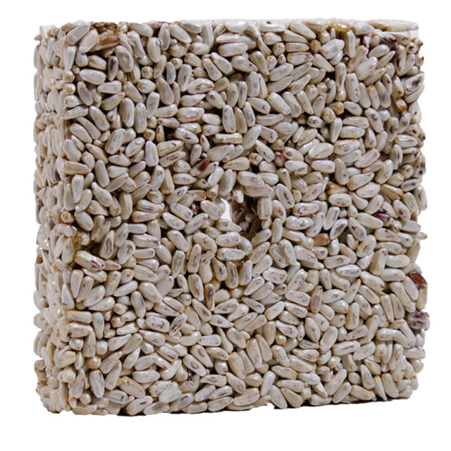 Safflower Feast Block Small, Set of 3, showing square-shaped seed cakes ideal for cardinals, made of safflower seed and gelatin, fitting any feeder.