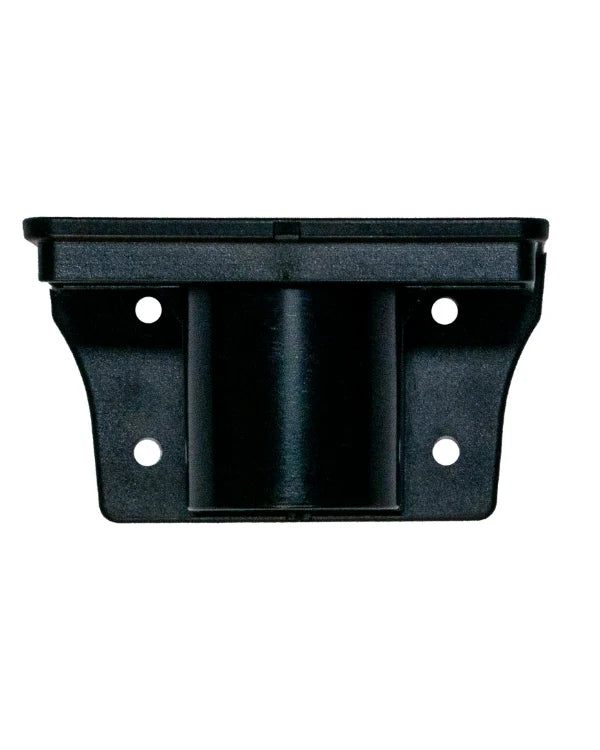 Brome BirdsUP Mounting Flange, a black plastic piece with holes, designed for accessory mounting on 1-inch poles; includes four stainless screws.