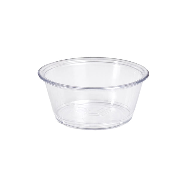 Duncraft Replacement 4 oz Clear Ramekin Cup for Bird Feeders, a clear, durable plastic cup for easy food level monitoring and feeder maintenance.