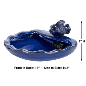 Ceramic Koi Solar Fountain