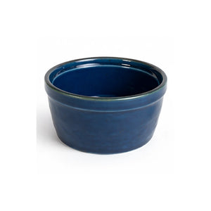 Blue ceramic bowl on a white background