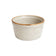 Duncraft 7 oz Azora Blue Porcelain Bird Feeding Cup, a small, round stoneware ramekin with a speckled off-white glaze and brown-trimmed rim for bird treats.