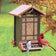 Chateau Mini Absolute® Squirrel Resistant Feeder with weight-activated perches, housing a red cardinal and a chickadee, against an autumn backdrop.