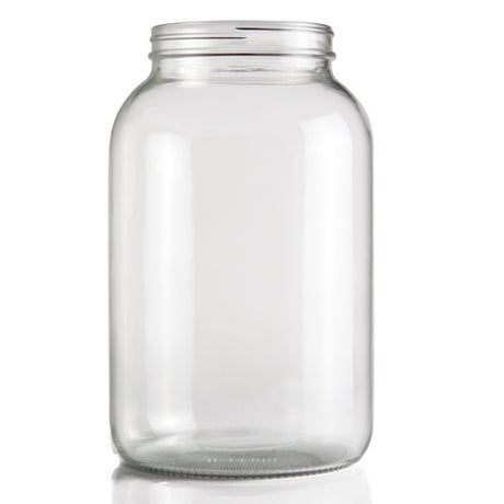 Glass jar replacement with a lid, compatible with Duncraft Squirrel Jar feeders, 1 gallon capacity.