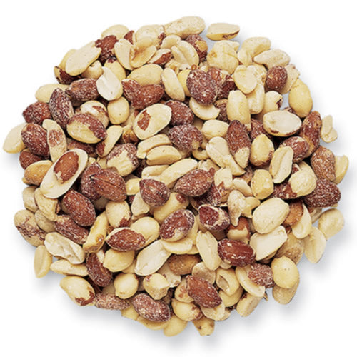 Duncraft Shelled Peanuts Wild Bird Seed, 5-lb bag, featuring a pile of shelled peanuts, ideal for attracting woodpeckers, nuthatches, and jays.