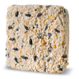 Sunflower Suet Plus, 12 Cakes: Square white and black suet cake, enriched with seeds, nuts, and fruits, ideal for birds' high-energy dietary needs year-round.