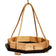 Contemporary Bamboo Octagon Platform Feeder with a jute rope hanger, featuring a metal mesh bottom for drainage. Holds 1.5 lbs of seed.