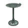 Decorative bird bath with sunflower design on a white background