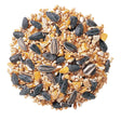 Duncraft Backyard Basics Wild Bird Seed, 5-lb bag featuring black oil sunflower seeds, cracked corn, and millet to attract buntings, chickadees, and more.