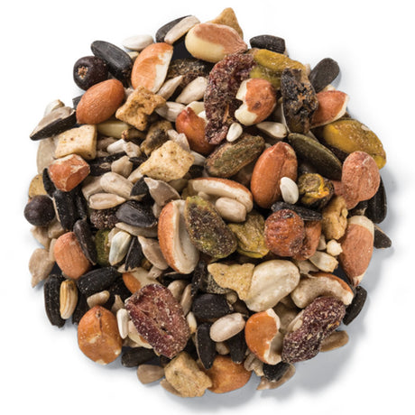 Wild Delight Woodpecker & Nuthatch N' Chickadee Wild Bird Seed, 5-lb bag, featuring a premium mix of nuts, seeds, and dried fruits for balanced bird nutrition.