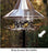 Arundale Wrap-Around Skirt Baffle attached to a bird feeder with birds perched, designed to prevent squirrels from climbing the pole and accessing bird seed.