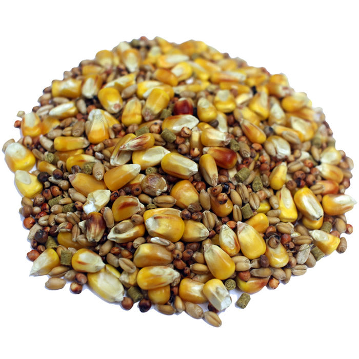 Brown's Bird Lover's Blend® Duck & Goose Blend Seeds, 7-lb bag. A nutritious mix of corn, milo, wheat, and high-energy Thrive ADV™ Nutrition Pellets for waterfowl.