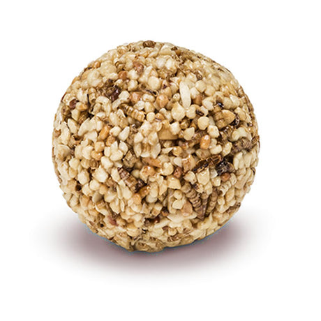 Duncraft Peanut Bits & Mealworms Wild Bird Seed Balls, round food balls with small grains, perfect for easy bird feeding, available in sets of 12 or 24.