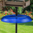 Duncraft Pole Baffle, Blue - Large, UV-stabilized plastic baffle designed to prevent squirrels from climbing pole-mounted bird feeders and houses. Fits any 1-inch round pole.