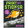 Front cover of Paint By Sticker: Birds, featuring a geometric songbird on a branch, promoting sticker-based bird art projects for a relaxing, no-mess crafting experience.