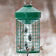 Squirrel-Proof Heavy-Duty Avian Bird Feeder with numerous birds, featuring protective wire caging and multiple feeding ports for small birds. Holds 18 lbs of seed.