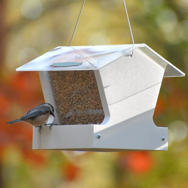 Duncraft Heritage Hopper Feeder, White