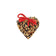 Little Wild Bird Seed Heart: An edible, heart-shaped birdseed block with a red raffia bow, featuring black-oil sunflower, pecans, and millet for backyard birds.